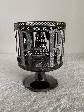 Elegant Sparkly Paris/Eiffel Tower Pedestal Candle Holder BATH AND BODY WORKS